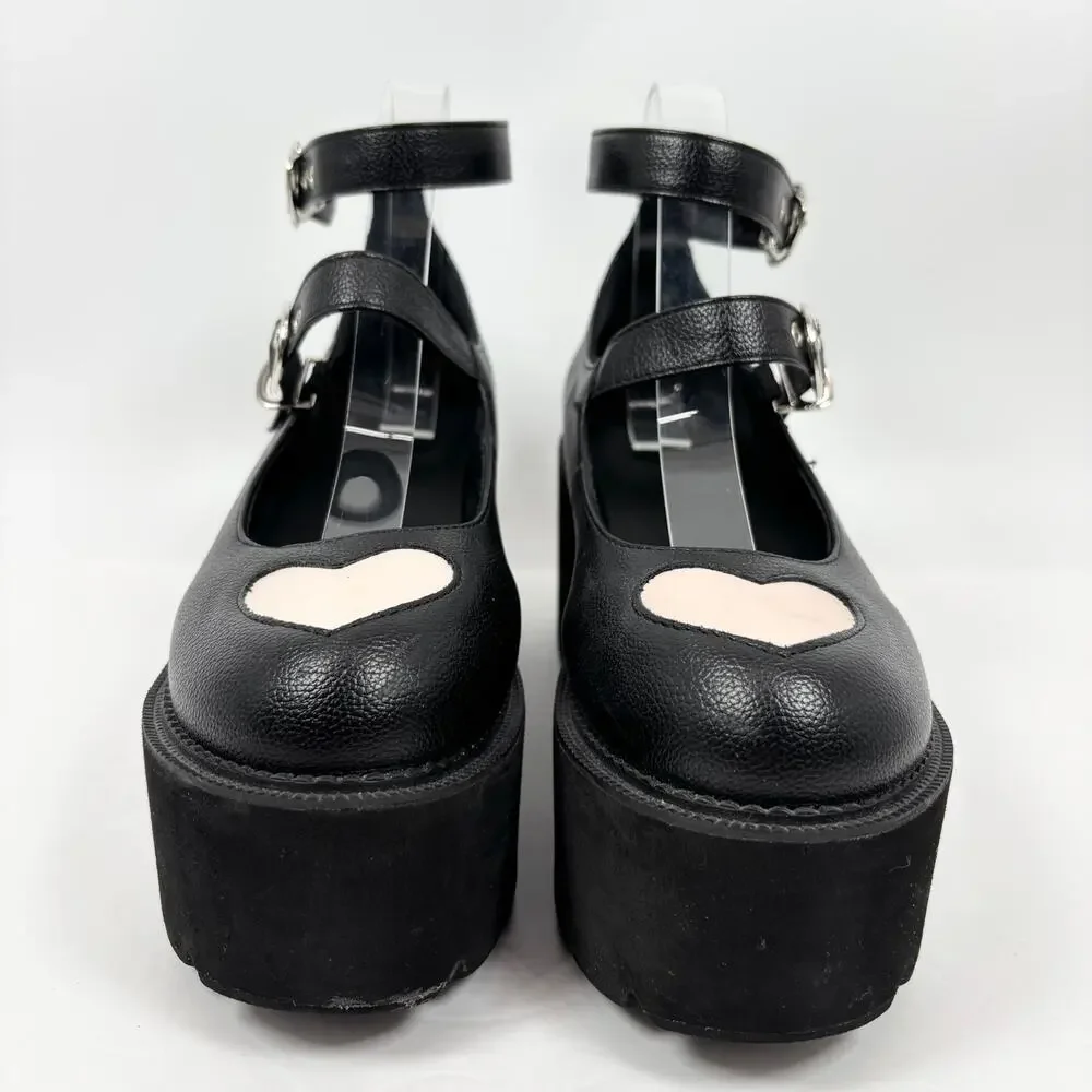 Lolita Mary Jane Shoes Platform 38 / 7.5 Chunky Goth Whimsigoth Kawaii Cosplay